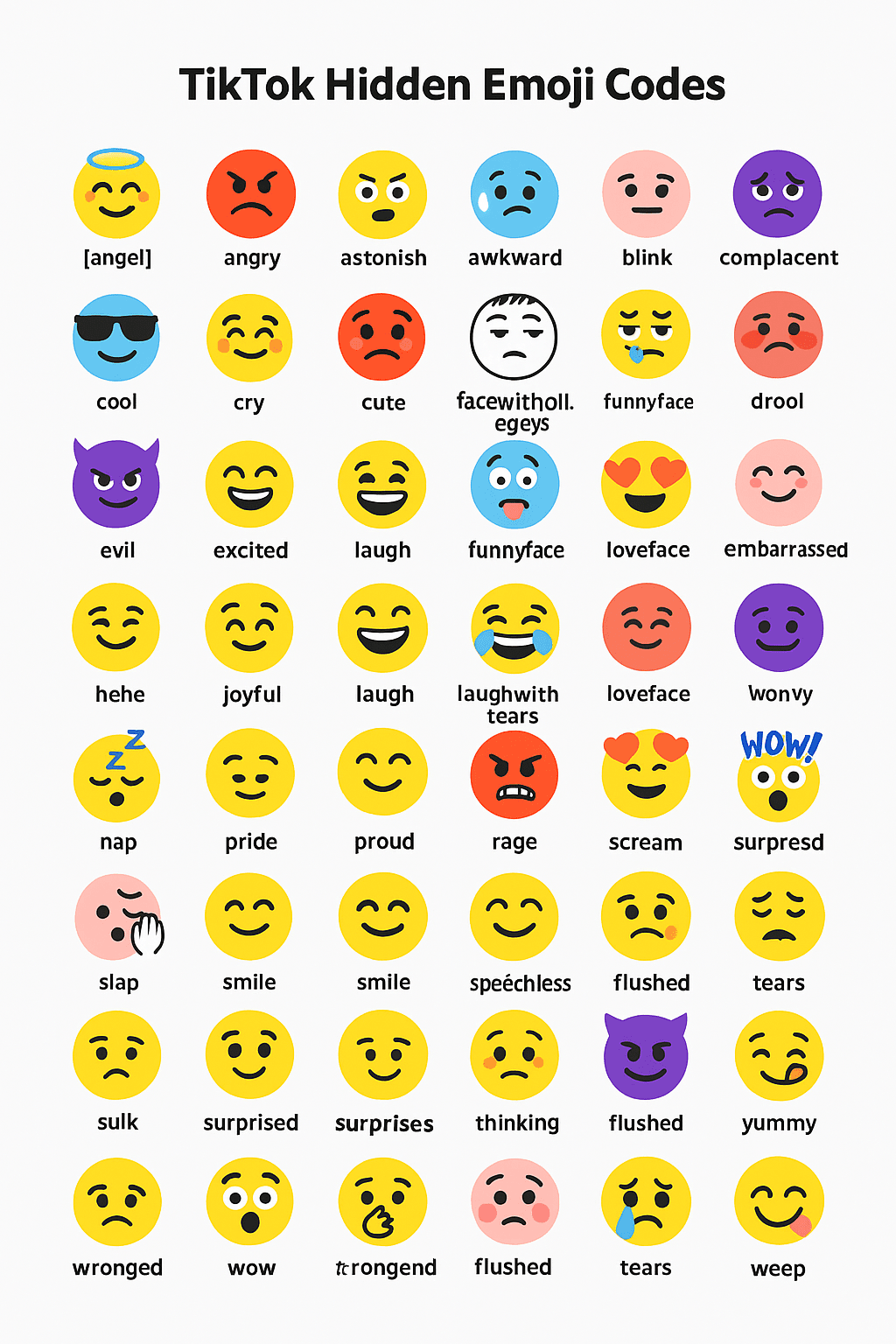 TikTok Emoji codes, tiktok emojis