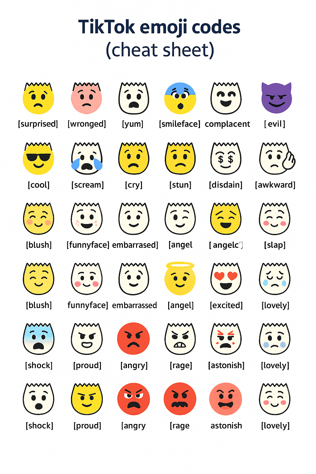 tiktok emoji codes