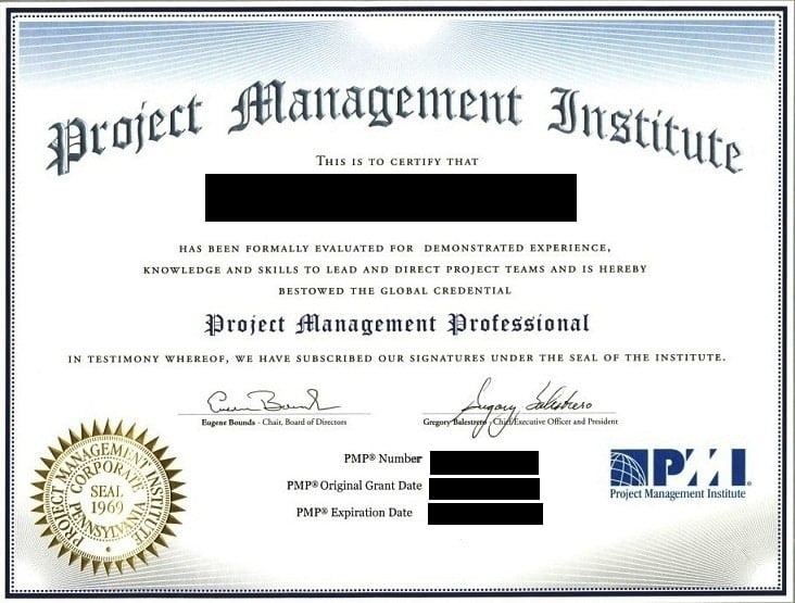 PMP certification requirements
